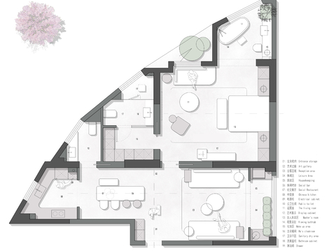  iGo 114㎡异形户型平面优化案例源文件cad施工图 