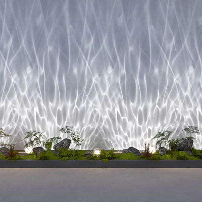  现代水波纹灯 景观灯su模型 