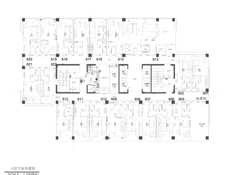  酒店客房总平面图 