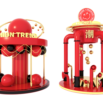 党建美陈 景观雕塑su模型