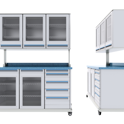  现代医疗用品柜 药房柜su模型 