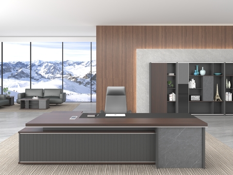  办公桌 班台桌 老板桌3d模型 