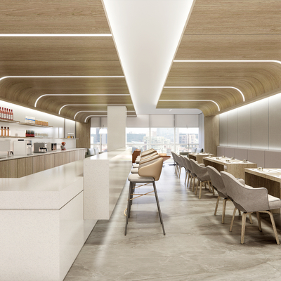  现代休闲区 茶水间su模型 