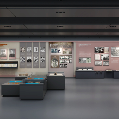  展厅博物馆 党建展厅su模型 