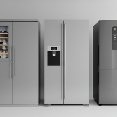 冰箱 双开门冰箱 冷藏柜su模型