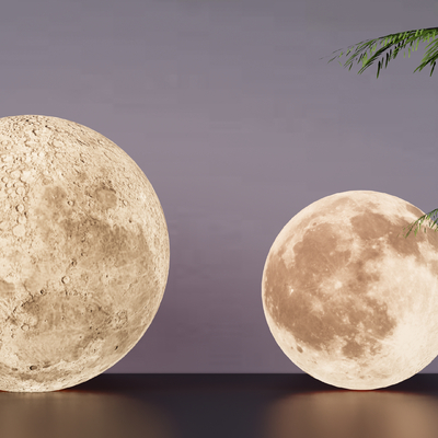  现代月球灯su模型 