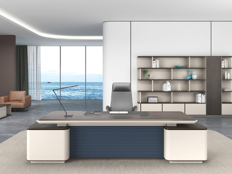  办公桌 大班台 老板桌3d模型 