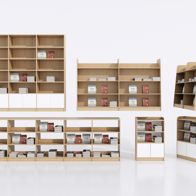 现代书架 双面柜su模型