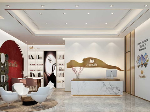  美容院cad施工图 