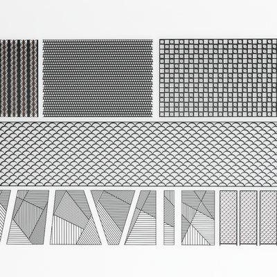 格栅 造型隔断 花格屏风su模型