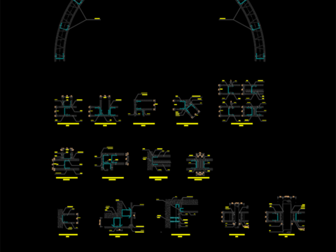  轻钢龙骨纸面石膏板隔墙大样节点图 