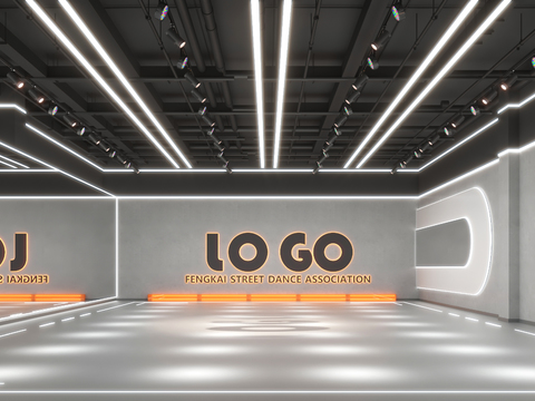  舞蹈教室 街舞培训3d模型 
