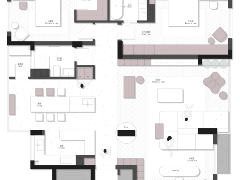  152㎡灵动两居平面优化案例源文件 