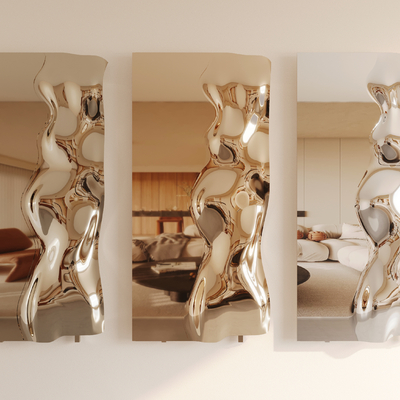 现代镜子 装饰镜 化妆镜su模型