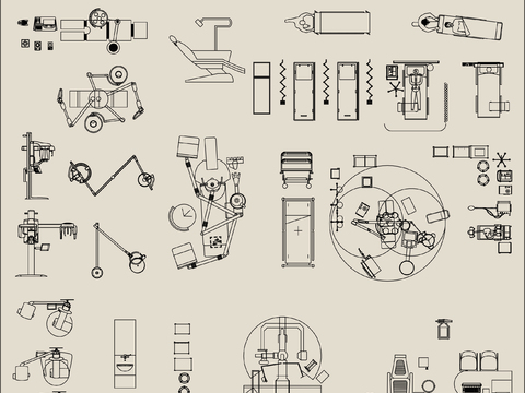  医疗美容设备cad图库 