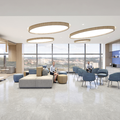  现代办公茶水区 休闲区 洽谈区su模型 