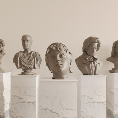 现代艺术雕塑 装饰摆件su模型