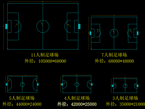  足球场cad大样图 
