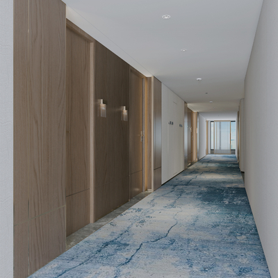  现代酒店过道su模型 