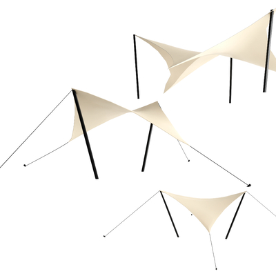 遮阳伞 天幕 遮阳棚 露营伞 户外帐篷su模型