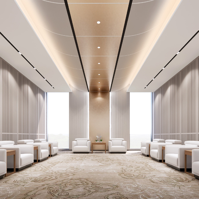  现代接待室su模型 