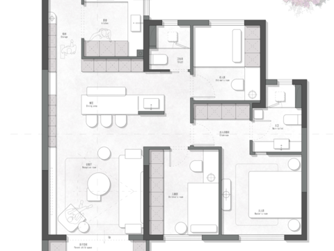 96㎡常规户型创新平面优化案例源文件 