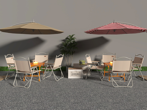  户外桌椅 露营桌椅3d模型 