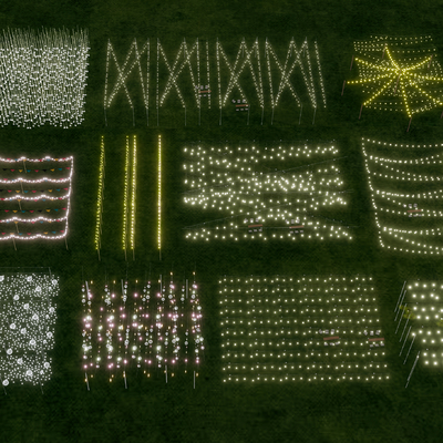  氛围灯 户外彩灯 星星灯su模型 