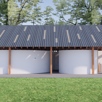  现代公共厕所su模型 