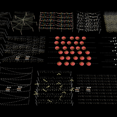  氛围灯 户外彩灯 星星灯su模型 