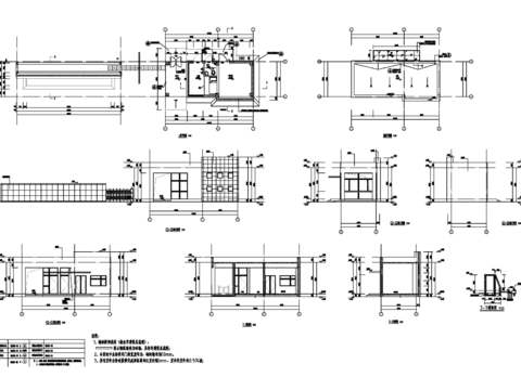  厂区门房CAD施工图 