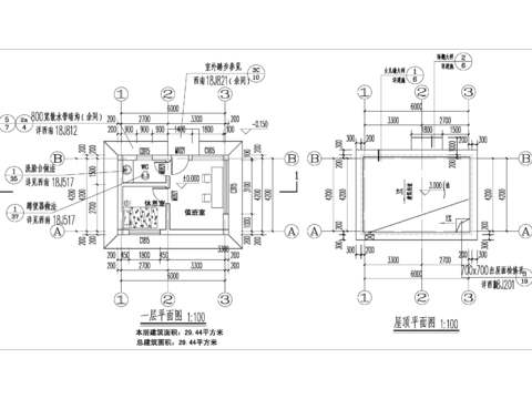  门卫室cad施工图 