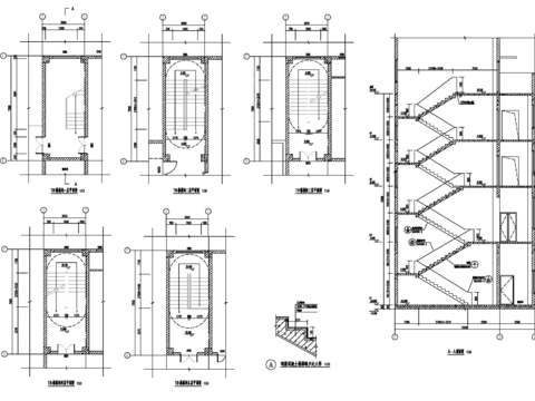  办公楼全套cad施工图 
