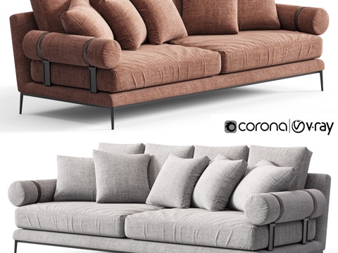  B&B ITALIA 双人沙发3d模型 