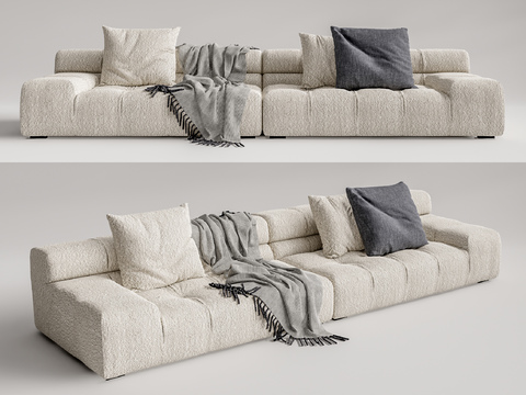  B&B 双人沙发3d模型 