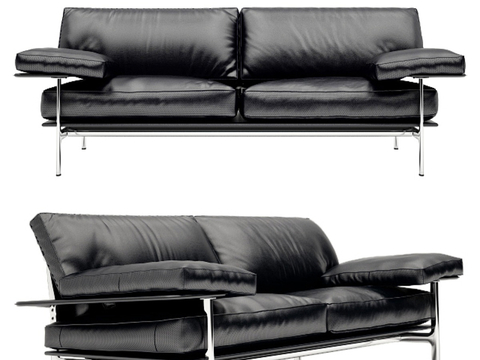  B&B Italia 双人沙发 皮革沙发3d模型 