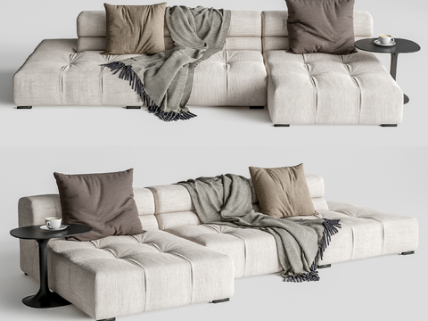  B&B 多人沙发 转角沙发3d模型 