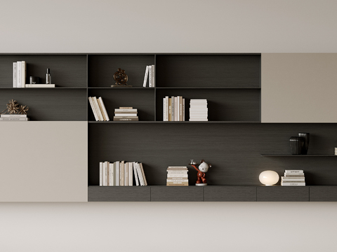  壁柜 吊柜 书架3d模型 