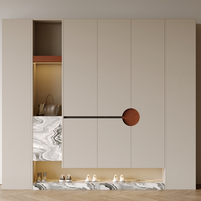 入户玄关鞋柜su模型