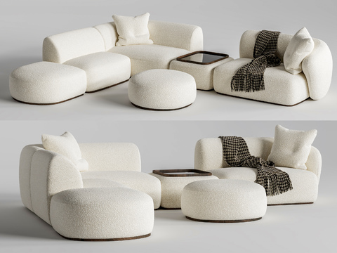  Meridiani 模块沙发 转角沙发3d模型 