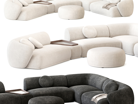  Meridiani 转角沙发 多人沙发3d模型 