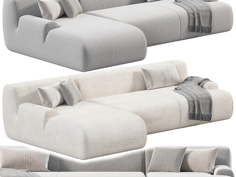  Meridiani 拐角沙发 软体沙发3d模型 