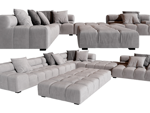  B&B italia 现代转角组合沙发3d模型 