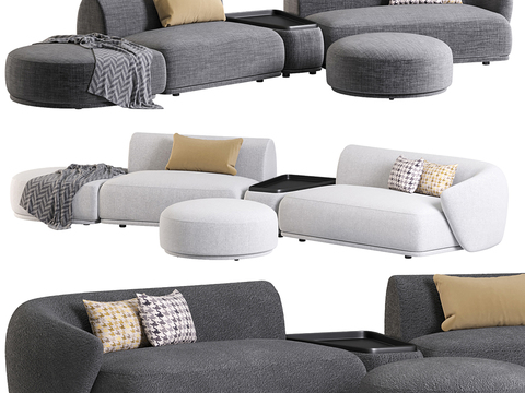  Meridiani 多人沙发3d模型 