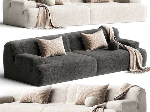  Meridiani 软体沙发 双人沙发3d模型 