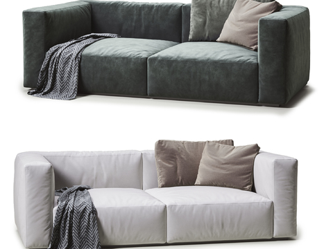  B&B italia 现代布艺双人沙发3d模型 