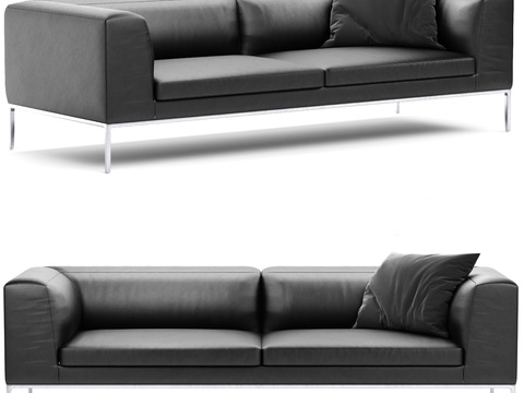  B&B Italia 现代皮革办公沙发3d模型 