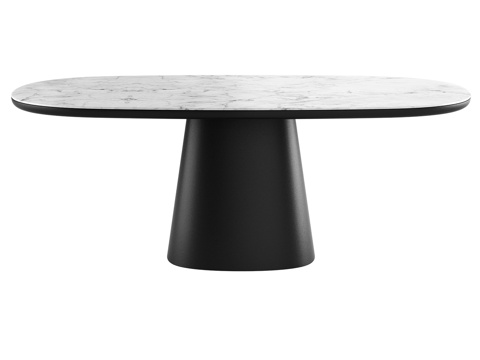  B&B Italia 意式极简餐桌 大理石餐桌 长餐桌3d模型 