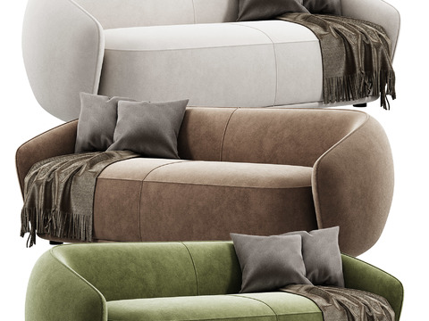  Meridiani双人沙发3d模型 