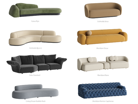  Meridiani Edra 多人沙发3d模型 